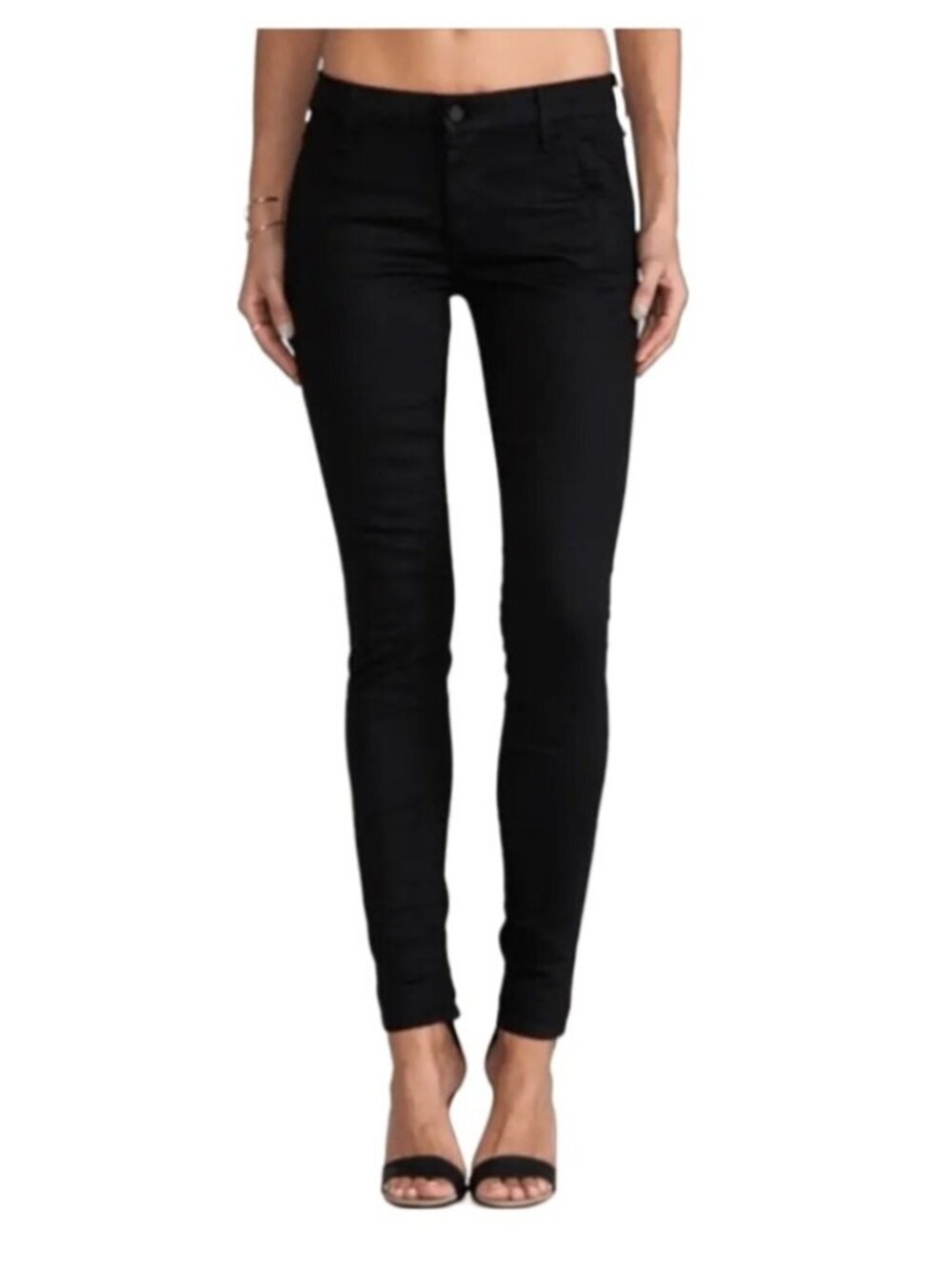 Mother + Freja Welt Zip Muse Black Skinny Jeans with Ankle Zip
